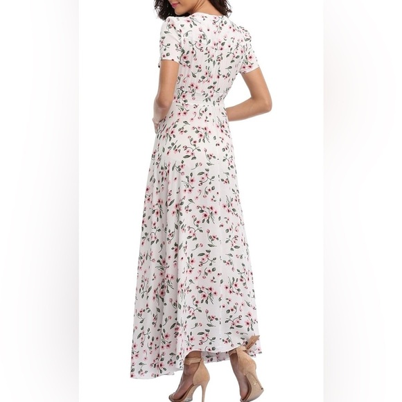 BEACH PARTY floral maxi dress smocked stretchy waist tassel strings size XXL - Picture 2 of 16